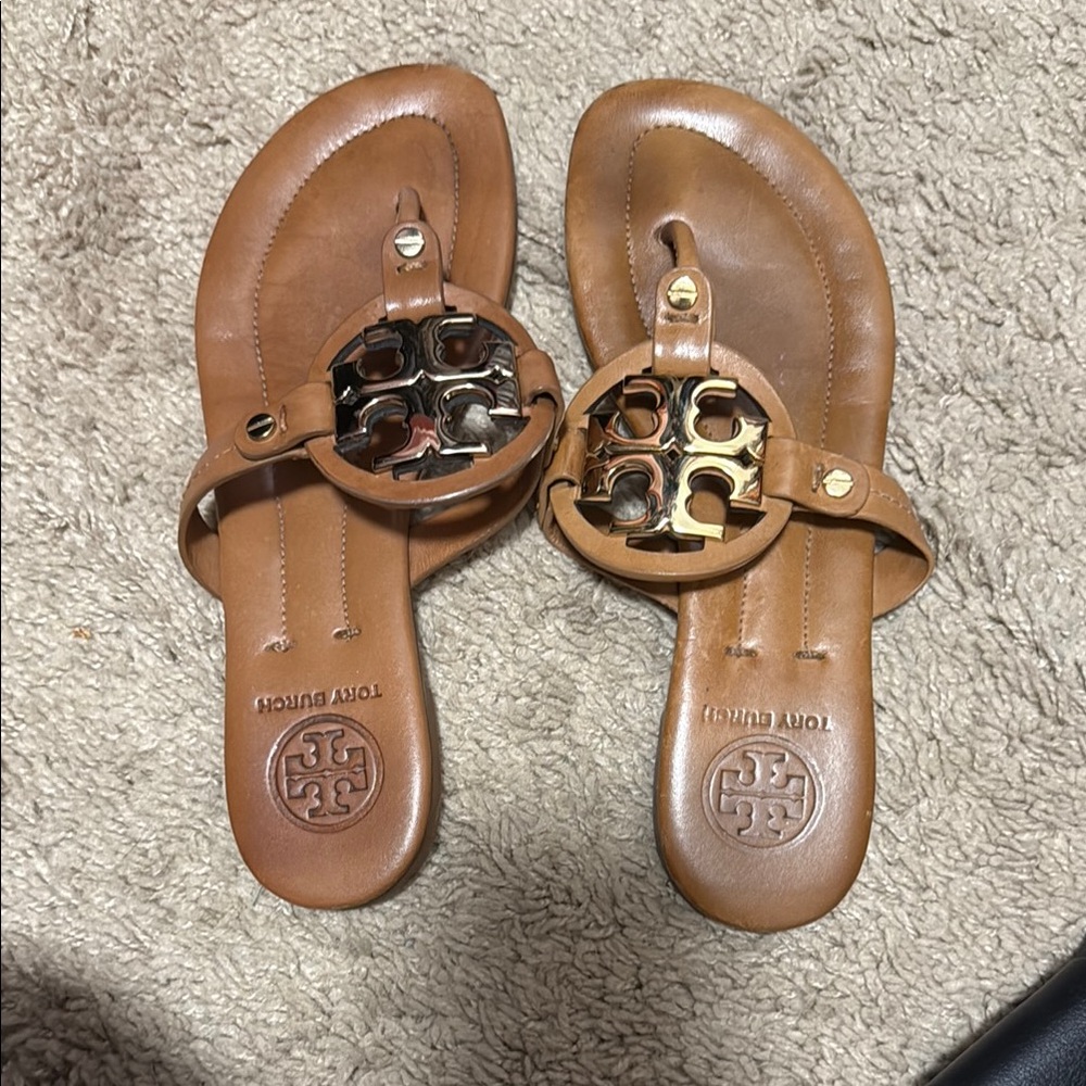 Tory Burch Tan Leather Sandals